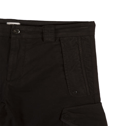 C.P. Company Stretch Sateen Cargo Pant Ergonomic Fit Black 999 13CMPA187A-005529G Degli Uberti